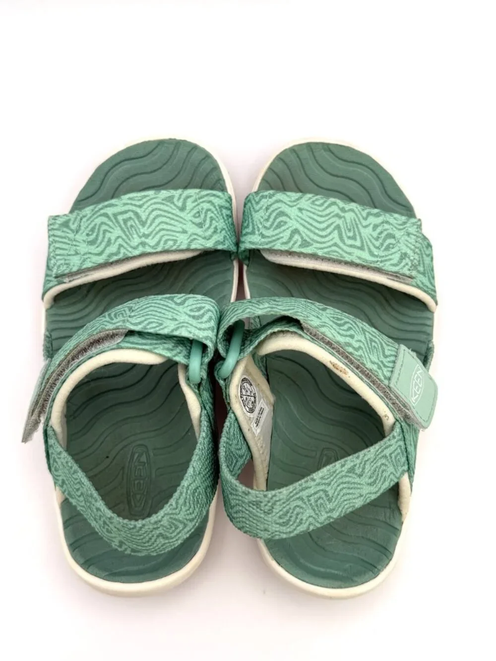 KEEN Elle Backstrap Toddler Sandals Lichen Star White US 10 M